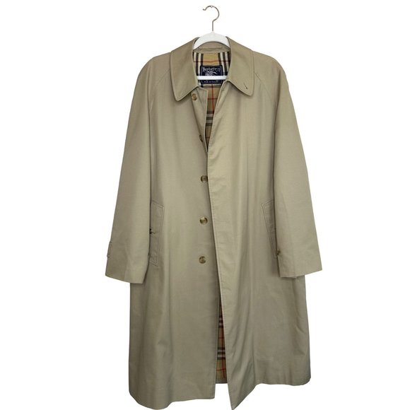 Burberry Other - Vintage Burberry Trench Coat Driving Coat Khaki Tan Mid-length 48L 48 Long
